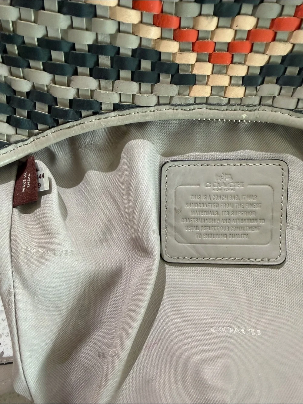 Coach Dreamweaver 35079 Mini Duffle Woven Leather Rare 2015 EUC